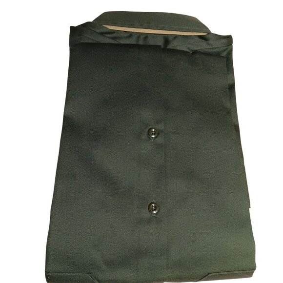 NOS SMALL 15 LS True Vtg 70s WASHINGTON DEE CEE UNION MADE Work OD Shirt - Picture 5 of 5